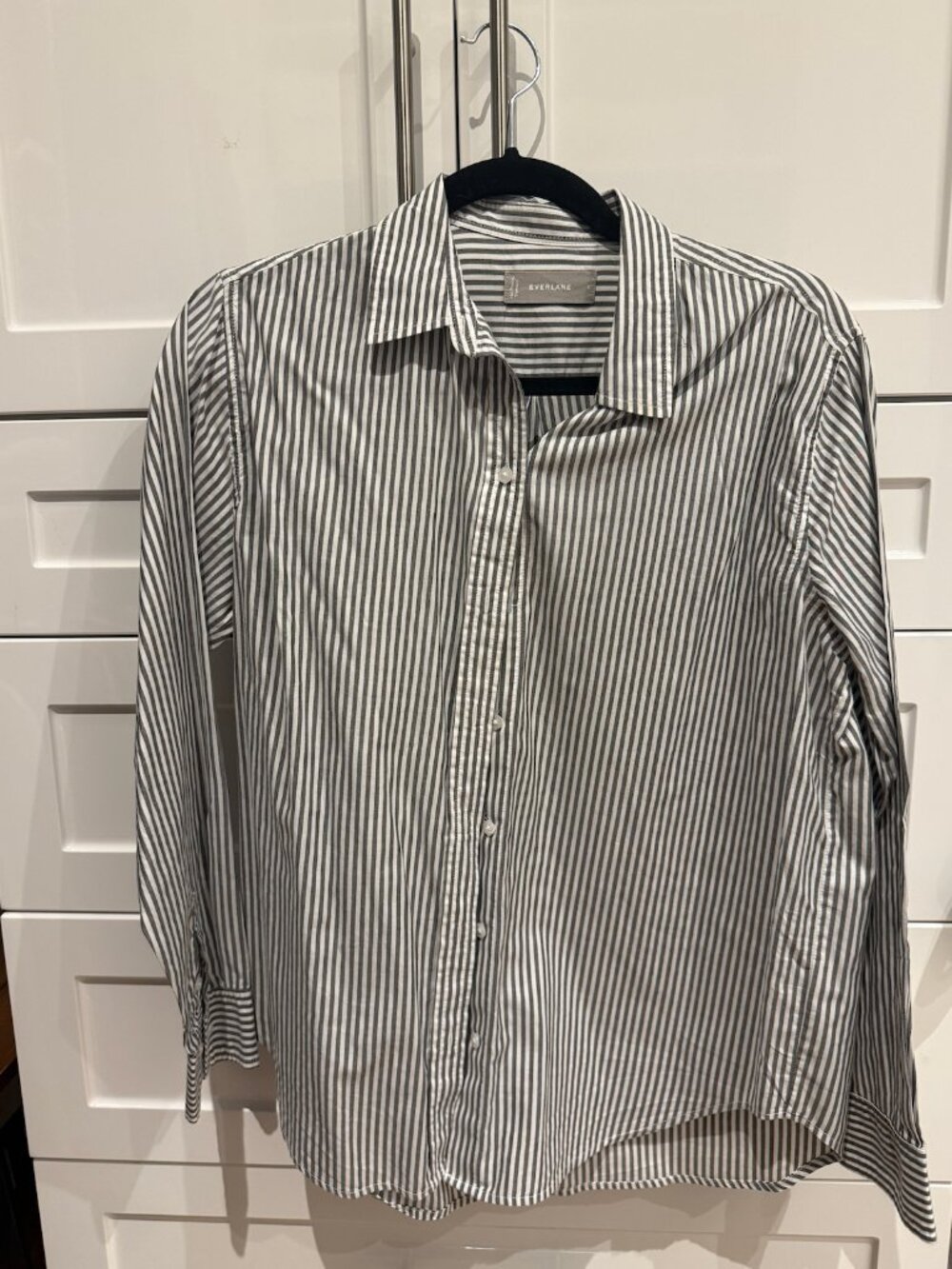 Everlane striped button down shirt